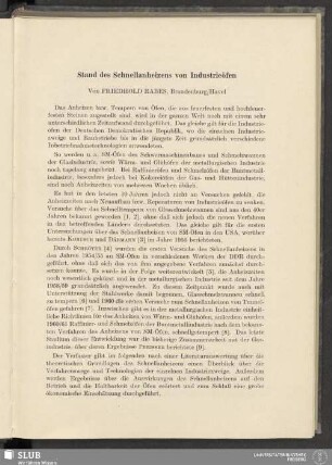 Stand des Schnellanheizens von Industrieöfen