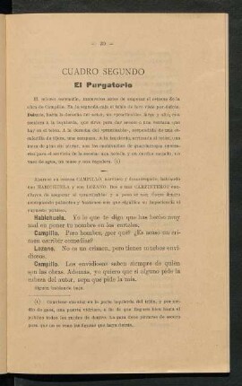 Cuadro segundo - El purgatorio