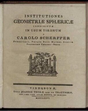Institutiones Geometriae Sphaericae