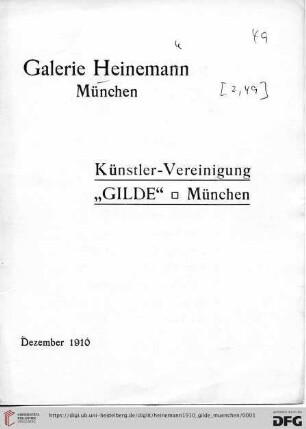 Künstler-Vereinigung "Gilde", München
