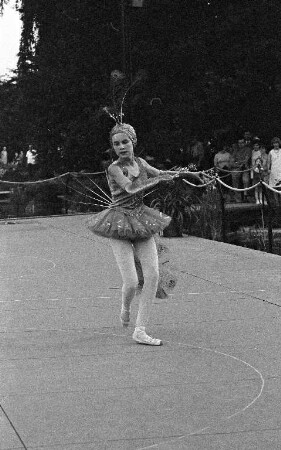 Ballett-Aufführung auf der Seebühne des Stadtgartens, gestaltet vom Ballett des Jugendheims am Engländerplatz.