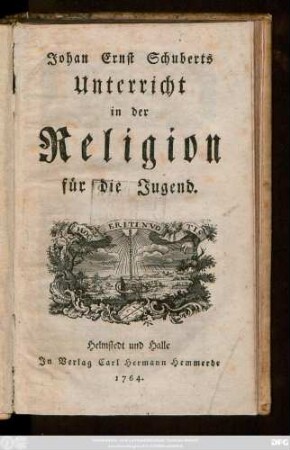 Johan Ernst Schuberts Unterricht in der Religion für die Jugend
