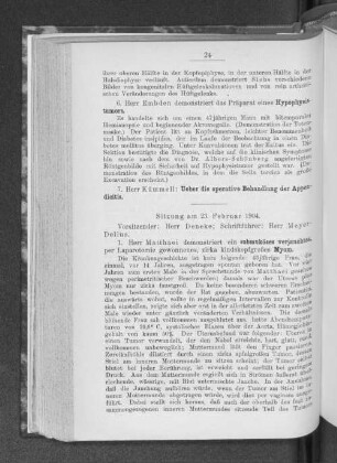 Sitzung am 23. Februar 1904.