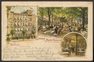 Ansichtskarte "Mönch‘s Restaurant", Teltower Straße 3