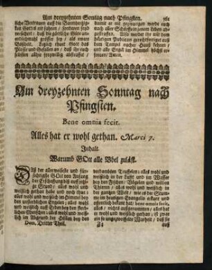361-371, Am dreyzehnten Sonntag nach Pfingsten. Bene omnia fecit.