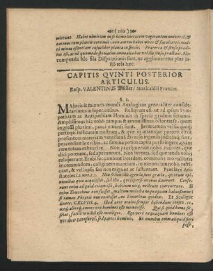 Capitis Quinti Posterior Articulus. Resp. Valentinus Müller
