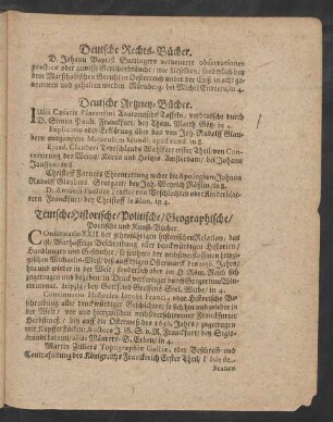 Deutsche Artzney-Bücher.