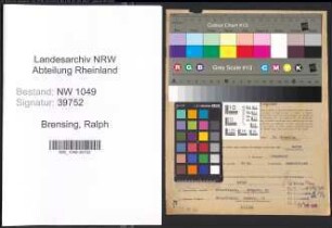 Entnazifizierung Ralph Brensing , geb. 12.04.1903 (Betriebsleiter)