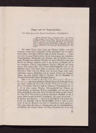 Unger und die Unger-Fraktur