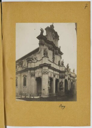 Stiftskirche, Ossegg: Ansicht (aus: Skizzen- und Fotoalbum 21)