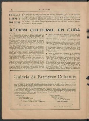 Acción cultural en Cuba