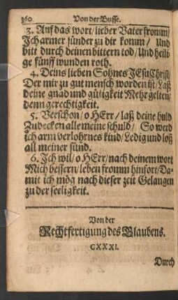 Von der Rechtfertigung des Glaubens.