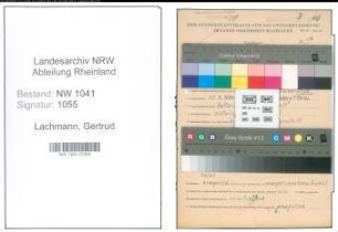 Entnazifizierung Gertrud Lachmann , geb. 15.07.1889 ()