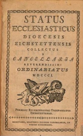 Status ecclesiasticus Dioecisis Eychstettensis. 1801, 1801