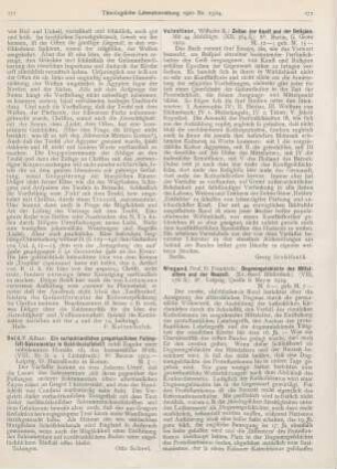 272-273 [Rezension] Wiegand, Friedrich, Dogmengeschichte des Mittelalters und der Neuzeit