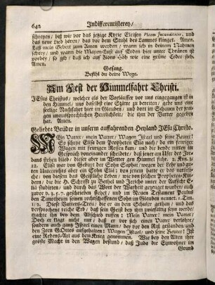 642-657, Am Fest der Himmelfahrt Christi.