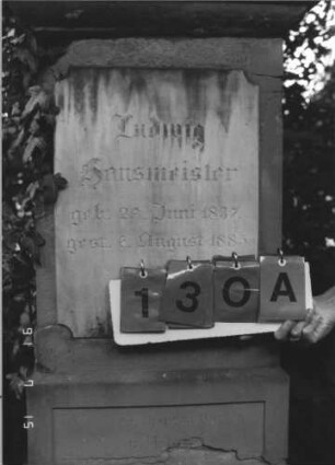 Grabstein 130 [Hahn S. 90 Grab-Nr. 85]: Grabstein 130A [Hahn S. 90 Grab-Nr. 85]