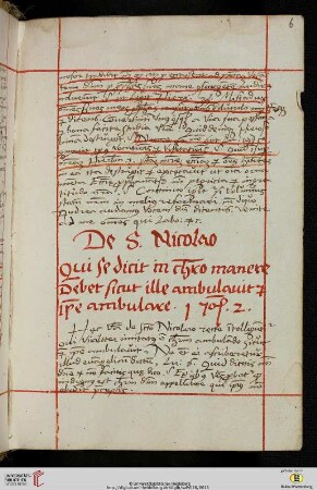 De S. Nicolao [Predigttext, I Io 2,6:]