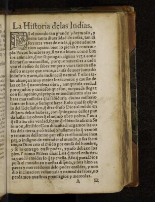 La Historia delas Indias