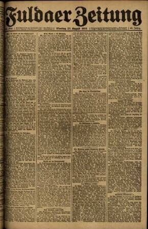 Ausgabe vom Montag, den 25. August 1919.