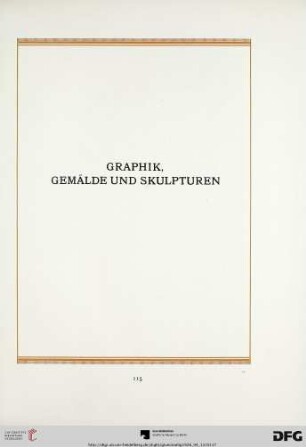 Graphik, Gemälde und Skulpturen (Nr. 441-534)