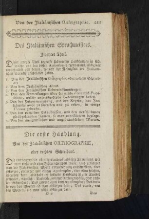 Des Italiänischen Sprachmeisters. Zweyter Theil.