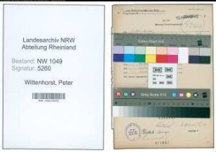 Entnazifizierung Peter Wittenhorst , geb. 21.04.1916 ()