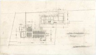 Gsaenger, Gustav; Immenstadt / Allgäu (Bayern); Ev. Erlöser Kirche, Pfarrhaus - Vorprojekt, Erweiterung u. Pfarrgebäude (Grundriss EG)