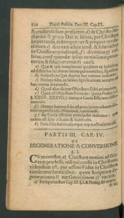 Cap. IV. De Regeneratione & Conversione