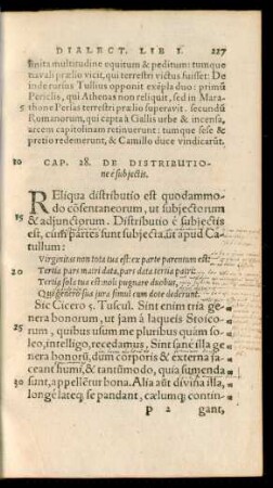 Cap. 28. De Distributione e subiectis.