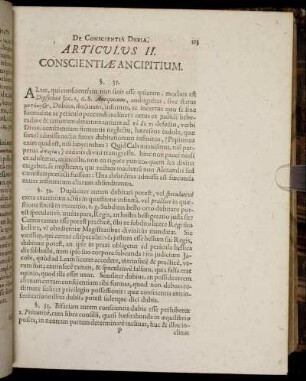 Articulus II. Conscientiæ Ancipitium.
