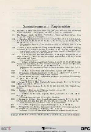 Sammelnummern: Kupferstiche (Nr. 78-81)