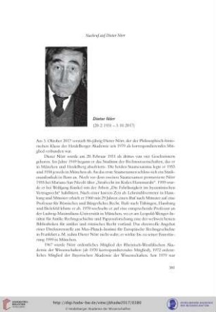 Dieter Nörr (20.2.1931–3.10.2017)