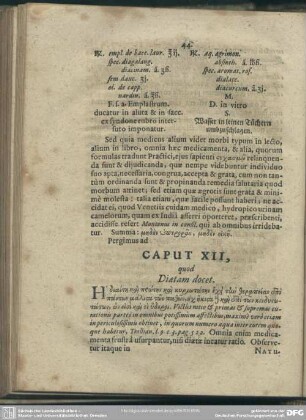 Caput XII. quod Diaetam docet