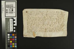 Kriegsheim: Litera venditionis qua Hennerkinus Faber de Monnesheim vendidit annuos et perpetuos redditus unius maldri Siliginis super septem purta...