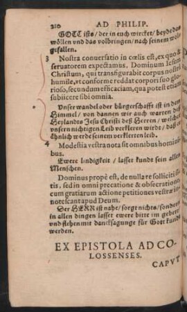 Ex Epistola Ad Colossenses.
