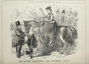 Mr. Punch receiving the Victoria Cross