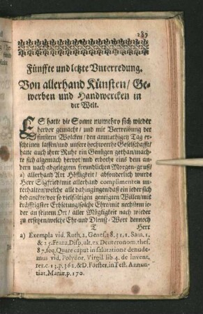 Fünffte und letzte Unterredung.