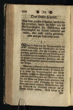 Das fuenfte Capitel: Von dem grossen Schaden, welcher daher entstehet ...
