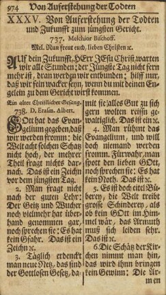 XXXV. Von Auferstehung der Todten und Zukunfft zum jüngsten Gericht