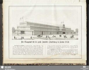 Der Glaspalast für die große Industrie-Ausstellung in London 1851