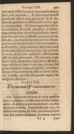 Caput LIII. Virtutum & vitiorum recensus