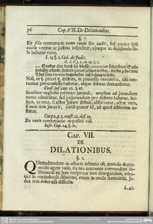 Cap. VII. De Dilationibus