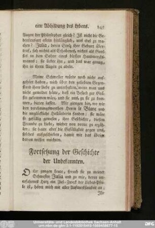 Fortsetzung der Geschichte der Unbekannten.