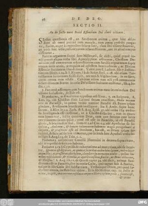 Sectio II. An de facto nunc Beati Essentiam Dei clarè videant.