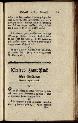 Drittes Hauptstück Von Maschinen.