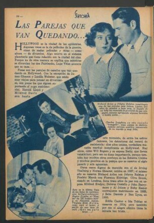 Las parejas que van quedando...