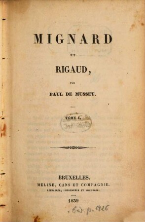 Mignard et Rigaud, 1. - 285 S.