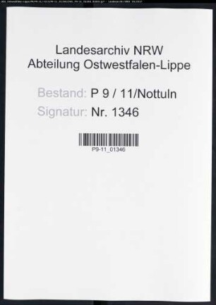 Sterberegister Standesamt Nottuln