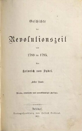 Geschichte der Revolutionszeit : von 1789 bis 1795, 1